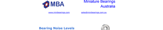 Bearing Noise Levels Information