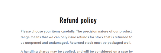 Returns & Refunds Information