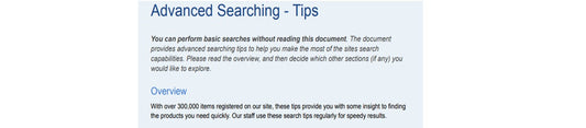 Advanced Searching Tips