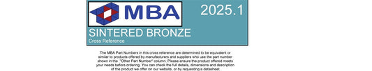 Free Cross Reference for Sintered Bronze Bushes