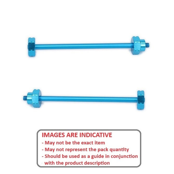 1223893 | AXLE-10-BL --- Accessories Hobby - Axle Blue - 1/10 Scale