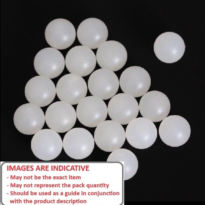 1050836 | BL-00397-PP (5 Pcs) --- Plastic Balls - 3.97 mm Polypropylene - Grade 2