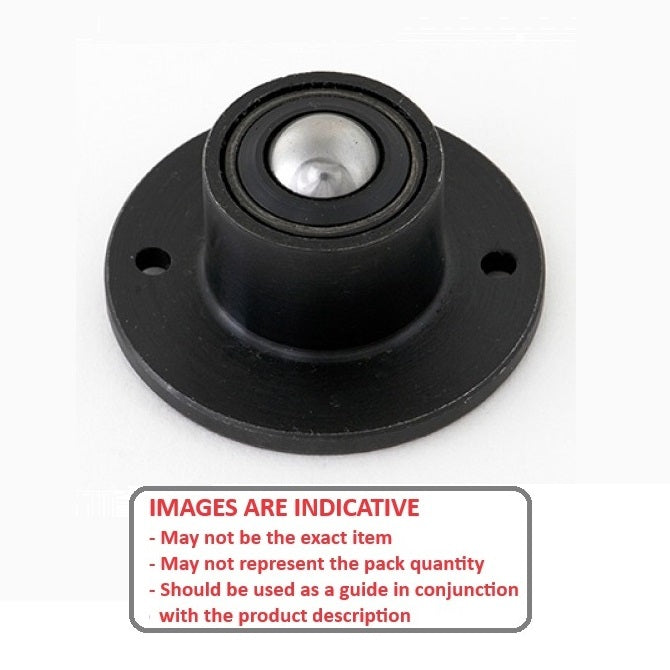 1213998 | BTU0318-006-B-C-HD --- Base Mount Ball Transfer Units - 318 kg - 45.5x6.3 mm - Carbon Steel