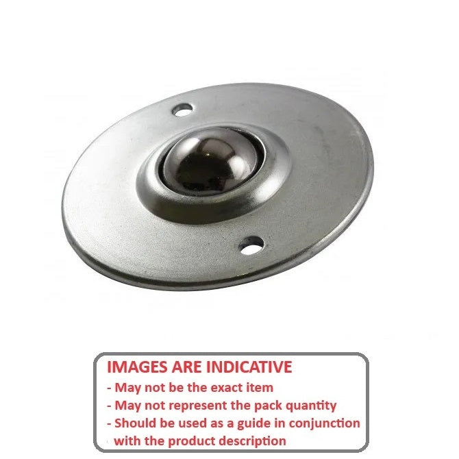 1163084 | BTU0060-010-F-SS-SL --- Flange Mount Ball Transfer Units - 54 kg - 12x46.5 mm - Stainless Steel AISI 420C Rc 46-52