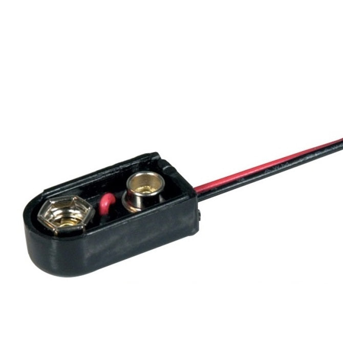 1000094 | BAT-HOL-9V-SCQ (2 Pcs) --- Holders Battery Accessories - 9V Snap On 9V Battery - Plastic