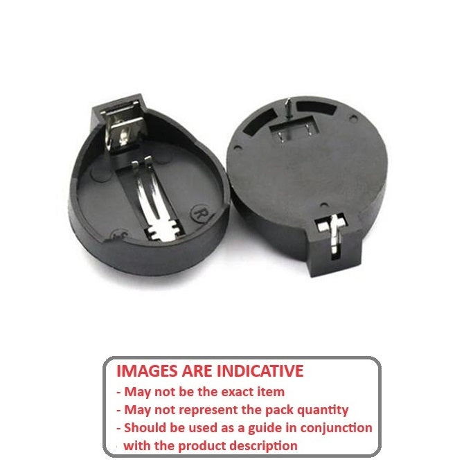 1000096 | BAT-HOL-CN-25-077 (3 Pcs) --- Holders Battery Accessories - Button Cell Holder 24-25mm Diameter x 7.7mm thick - Plastic
