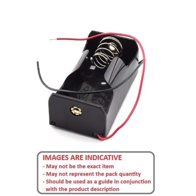 1000020 | BAT-HOL-D-01 (2 Pcs) --- Holders Battery Accessories - D Cell Battery Holder 1 x D Cell - 71 x 71 x 31 - Delrin