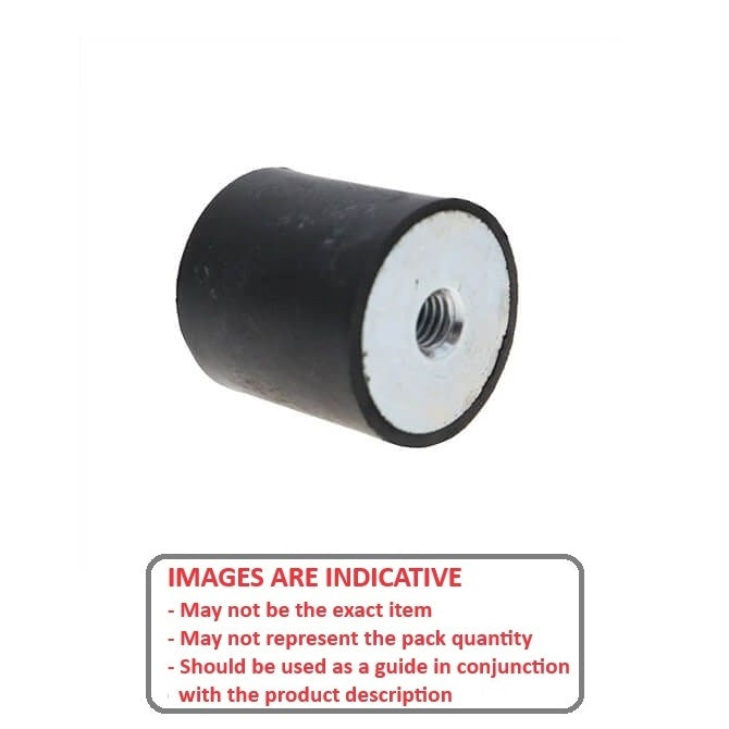 1105156 | CFF014-13-040M-R60 --- Bobbin Mounts - 14x13 mm - M4x0.7 - Natural Rubber
