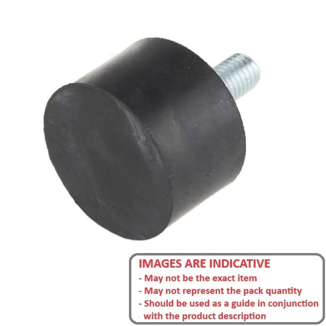 1107231 | CMB015-13-040M-R70 (5 Pcs) --- Buffer Mounts - 15x13 mm - M4x0.7 - Natural Rubber
