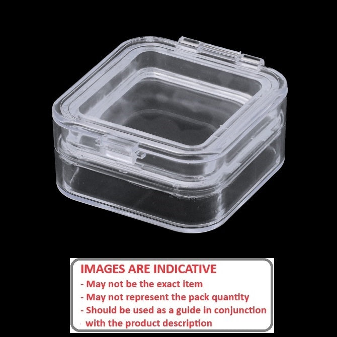 1226556 | PBOX01-030-030-010-M --- Clear Plastic Parts Boxes - Compartments One Compartment 30x30 mm - Acrylic