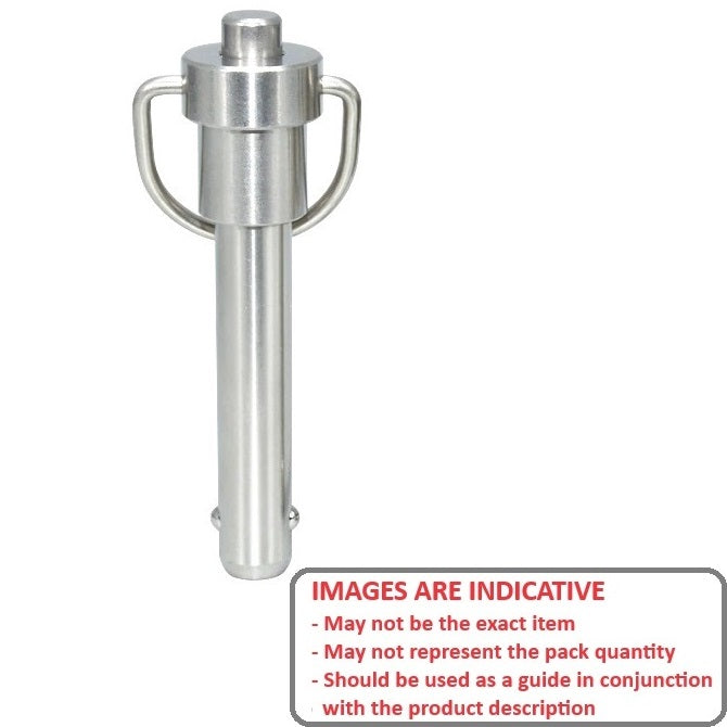 1087976 | BLP-095-0127-MHR-S4 (26 Pcs) --- Ball Lock Pins - 9.53x12.7 mm - 304 Stainless Steel