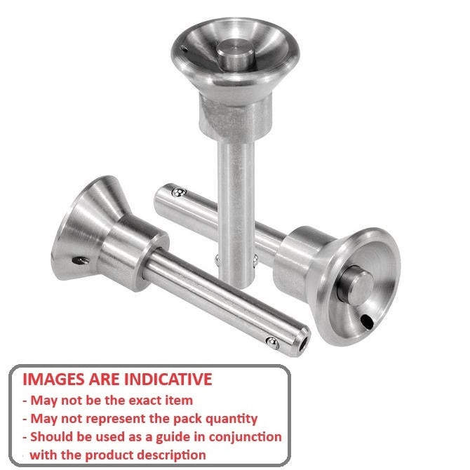 1056423 | BLP-048-0254-MRE-S4 --- Ball Lock Pins - 4.76x25.4 mm - 304 Stainless Steel