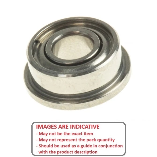 1038614 | SFR1-4B-FF-MC34-GR7-R-L23 (40 Pcs) --- Single Row Ball Bearings - 1.984x6.35x3.571 mm - Stainless Steel AISI 440C