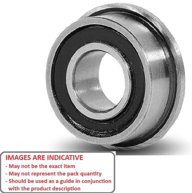 1071906 | FR4-2RS-MC3 (2 Pcs) --- Single Row Ball Bearings - 6.35x15.875x4.978 mm - Chrome Steel SAE 52100
