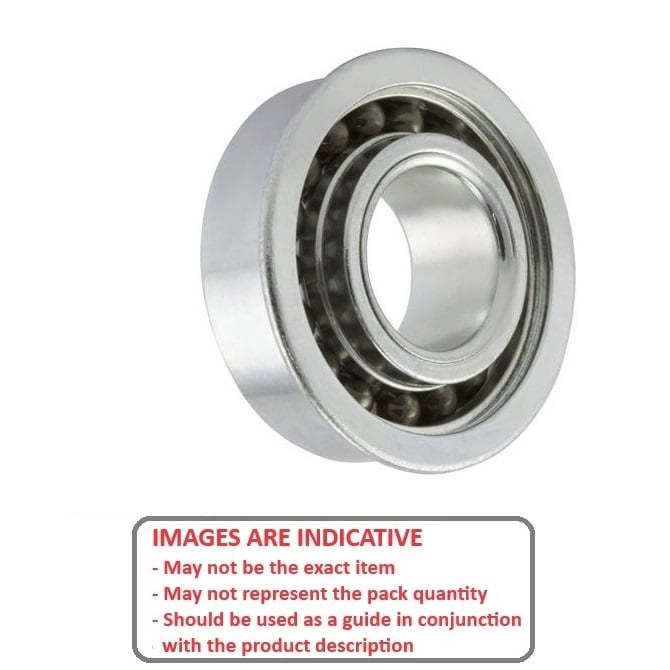 1036781 | SFWR0-MC34-GR7-R-L23 (40 Pcs) --- Single Row Ball Bearings - 1.191x3.967x1.588 mm / 2.381 mm - Stainless Steel AISI 440C