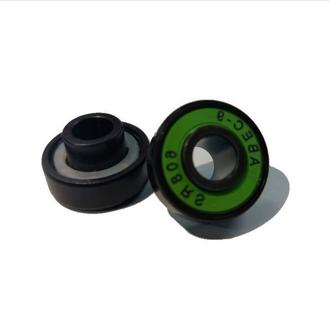 1228444 | W608-1-RG-SKATE (2 Pcs) --- Skate Board and Skating Bearings - For general skating with extended inner ring Extended inner ring one side - SINGLE BEARING - 8x22x7 inner width 12.5 - - Chrome Steel / Nylon Cage