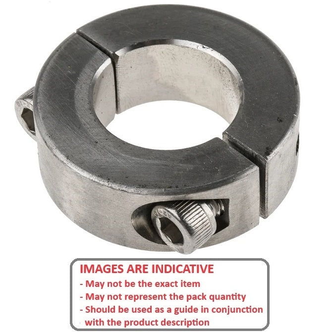 1093617 | COL-01000-030-10-2C-S4 --- Shaft Collars - 10x30x10 mm - Stainless Steel 304 (Similar to A2, 18-8) HRB80