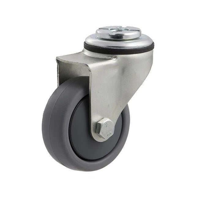 1159363 | RWC-S2714 (4 Pcs) --- Bolt Castors - Wheel Diameter 50 Swivel 30 mm - Grey Rubber - Non Marking