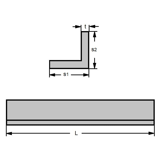 1056926 | ANGBR-048-0300 --- Brass Angle - 4.762x0.71x300 mm - Brass