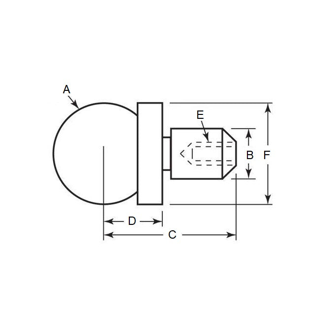 1084889 | BIN-00953-HS --- Inspection Balls - 9.525x7.938x18.796 mm - Carbon Steel