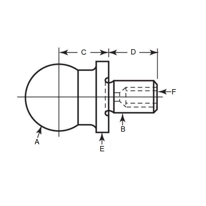 1096030 | BLTO-01200-CS-C1-T --- Tooling Balls - 12x6x22 mm - Carbon Steel