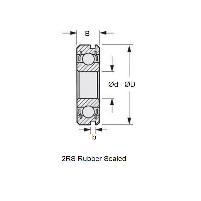 1091618 | 6000-2RS-N-ECO --- Single Row Ball Bearings - 10x26x8 mm - Chrome Steel SAE 52100