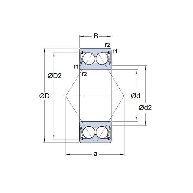 1115612 | 5203ZZ --- Angular Contact Bearings - 17x40x17.5 mm - Chrome Steel SAE 52100