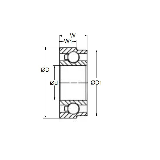 1047699 | SR144A-D107-CSN-ZS-TO --- Dental Applications Bearings - 3.175 6.350 / 5.979 2.779 mm - Stainless Steel AISI 440C - High Speed Torlon Retainer - Ceramic Si3N4 Balls