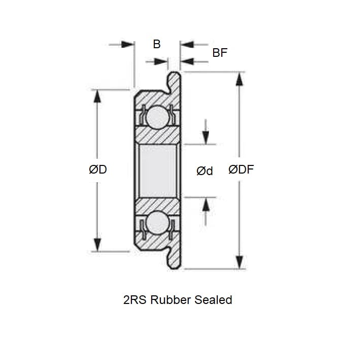 1123176 | F6804-2RS (20 Pcs) --- Single Row Ball Bearings - 20x32x7 mm - Chrome Steel SAE 52100