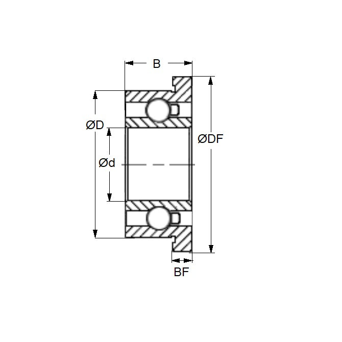 1058458 | SFR166-ZS-MC34-GR7-R-G48 (20 Pcs) --- Single Row Ball Bearings - 4.763x9.525x3.175 mm - Stainless Steel AISI 440C