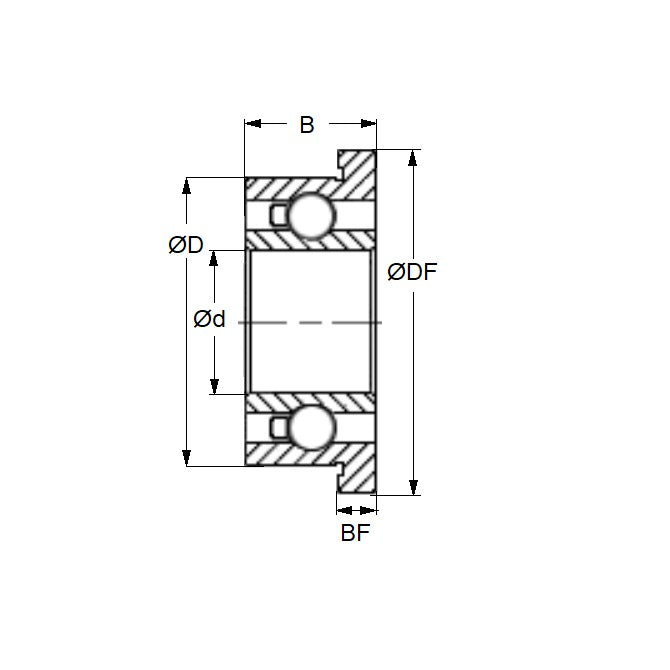 1047587 | SFR144-D28-ZSO --- Dental Applications Bearings - 3.175x6.35x2.381 mm - Stainless Steel AISI 440C