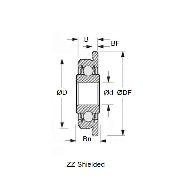 1037148 | SFWR1B-ZZS-MC34-U3-AF12 --- Single Row Ball Bearings - 1.397x4.763x2.779 mm / 3.571 mm - Stainless Steel AISI 440C