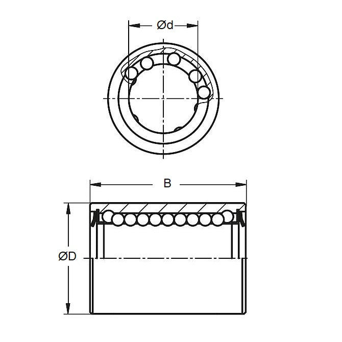 1044486 | LCB-0030-006-007-SP-S440 --- Ball Bearings Linear - 3x6x7 mm - Stainless Steel AISI 440C