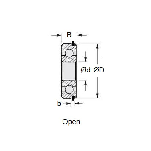 1112363 | R10D-NR-ECO --- Single Row Ball Bearings - 15.875x34.925x11.112 mm - Chrome Steel SAE 52100