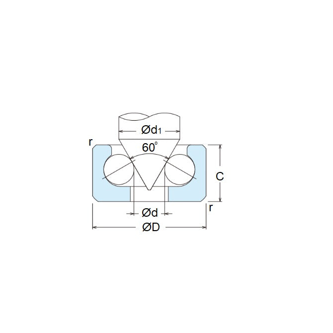1039875 | BCF6 --- Pivot Bearings - 1.6x6x2.5 mm / 0.15 mm - Chrome Steel
