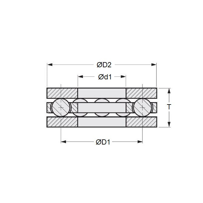 1054212 | T-0040-0090-F --- Thrust Ball Bearings - 4x9x4 mm / 4 mm - Chrome Steel