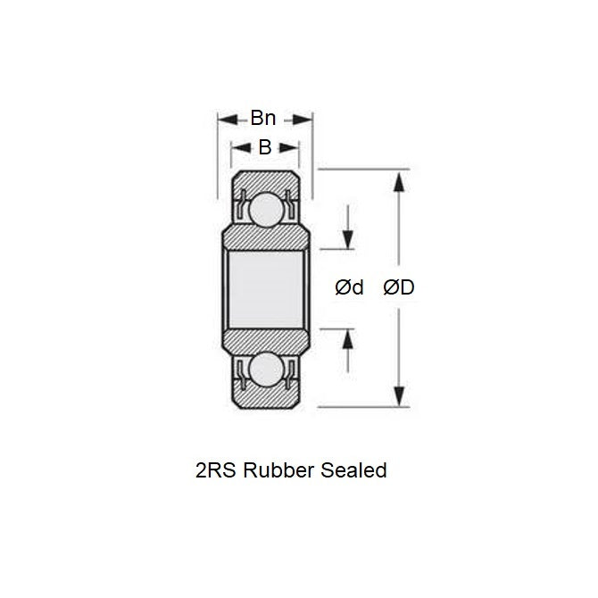 1119845 | WR11924-2RB-FC-ECO --- Single Row Ball Bearings - 19.05x30.163x6.35 mm / 7.142 mm - Chrome Steel SAE 52100