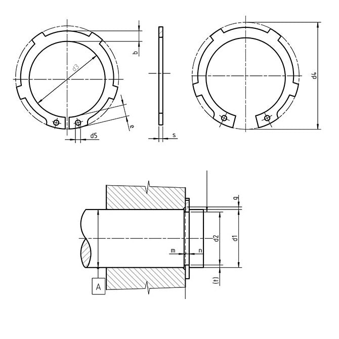 1114822 | DJK-017 --- Internal Retaining Rings - 17x1x17.91 mm - Spring Steel