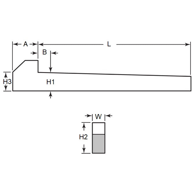 1057996 | GHK0476-0476-038 --- Gib Head Keys - 4.763x4.763x38.1 mm - Cold Finished Steel