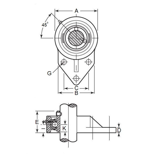 1142825 | IP-280RS --- Offset Housing Assembly - 31.75 S 82.55x76.2 mm