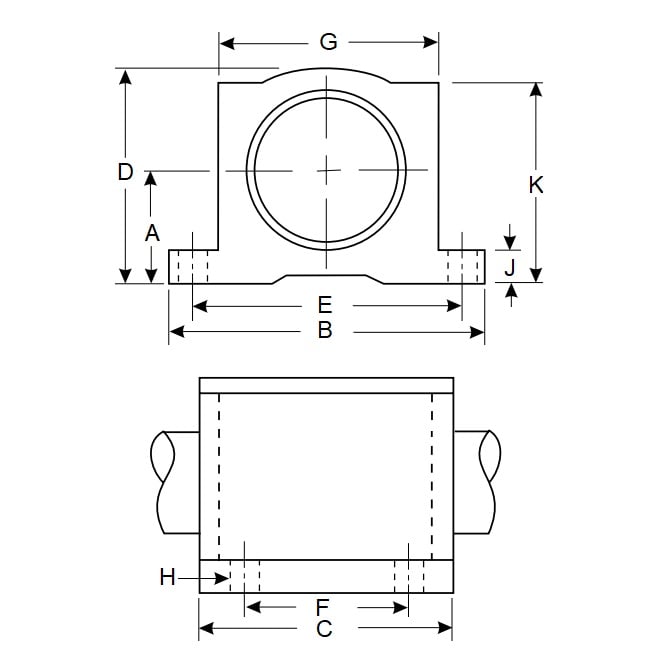 1085549 | PBC-100RS --- Housings Pillow Block Frelon Linear - 9.525x12.7x44.45 mm