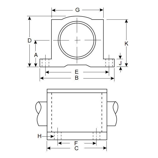 1161636 | BBFP-508-C --- Housings Pillow Block Frelon Linear - 50.8x53.975x152.4 mm