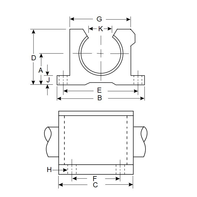 1110107 | PBC-111RS --- Housings Pillow Block Frelon Linear - 15.875x22.225x63.5 mm