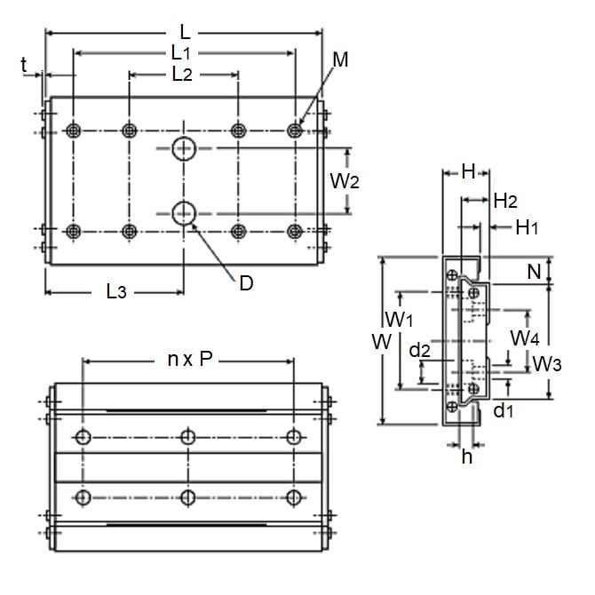 1080789 | BWU8-20 (10 Pcs) --- Linear Slides - 8x4x20 mm