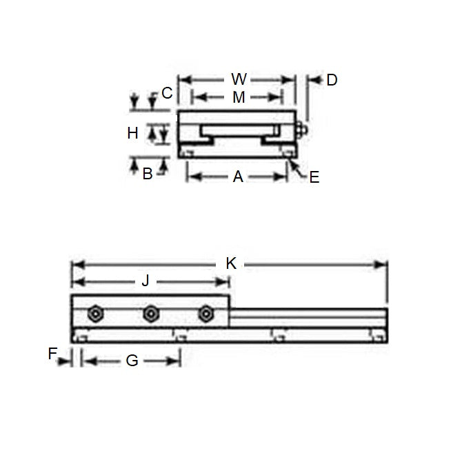 1161985 | KD-180RS --- Slide Assemblies Linear - 50.8 mm - 2721.6 Kg - 41.275 mm