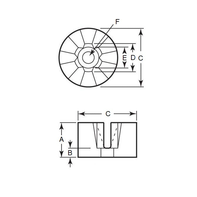 1133226 | MAG-SPR-25-005-AN --- Side Pole Rotator Alnico Magnets - 25.4 mm - 5 - 4