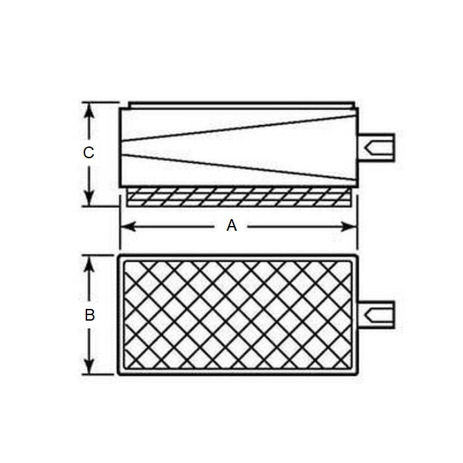 1219738 | MW-0907 --- Wedge Mounts - 907.2 Kg - 152.4x76.2 mm - Steel
