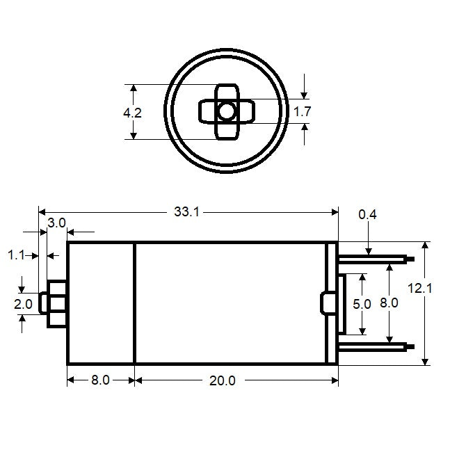 1039205 | 12GM-1-180 (2 Pcs) --- DC Gearmotors - 1.5 V - 16.6 RPM - 180:1