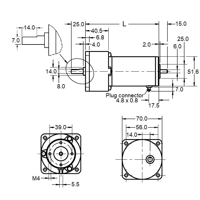 1130170 | 1.61.050.466 --- DC PM Gearmotors - 24V DC 3300 mNm - 23.5 rpm