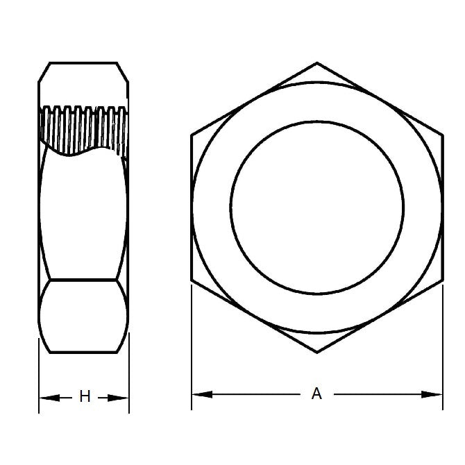 1038067 | NT016M-HX-CZ (10 Pcs) --- Hexagonal Nuts - M1.6 -1.6x0.35mm- 1.2x3.2 mm - Steel - Zinc Plated